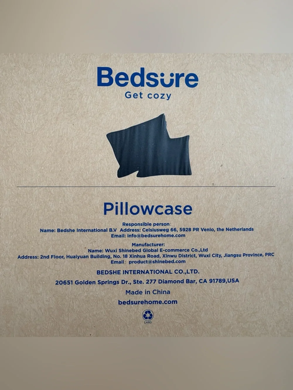 Bedsure Pillowcase Set in Black - Luxury Satin Pillow Covers 20X30